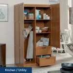 Functional and stylish storage solution for a kitchen or utility room.