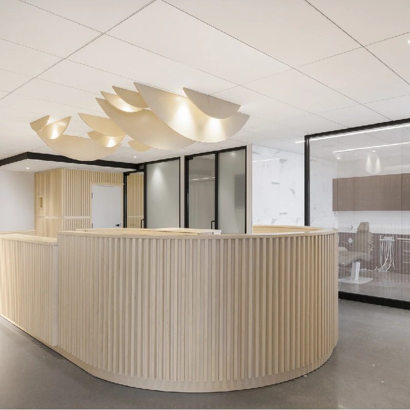 Modern custom made reception for office reception area