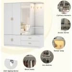 Product image highlighting the key features and design elements of a modern wardrobe.